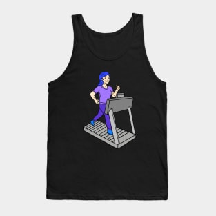 Pretty girl on treadmill Tank Top